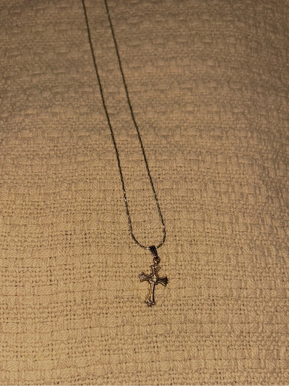 18k Gold Cross Necklace